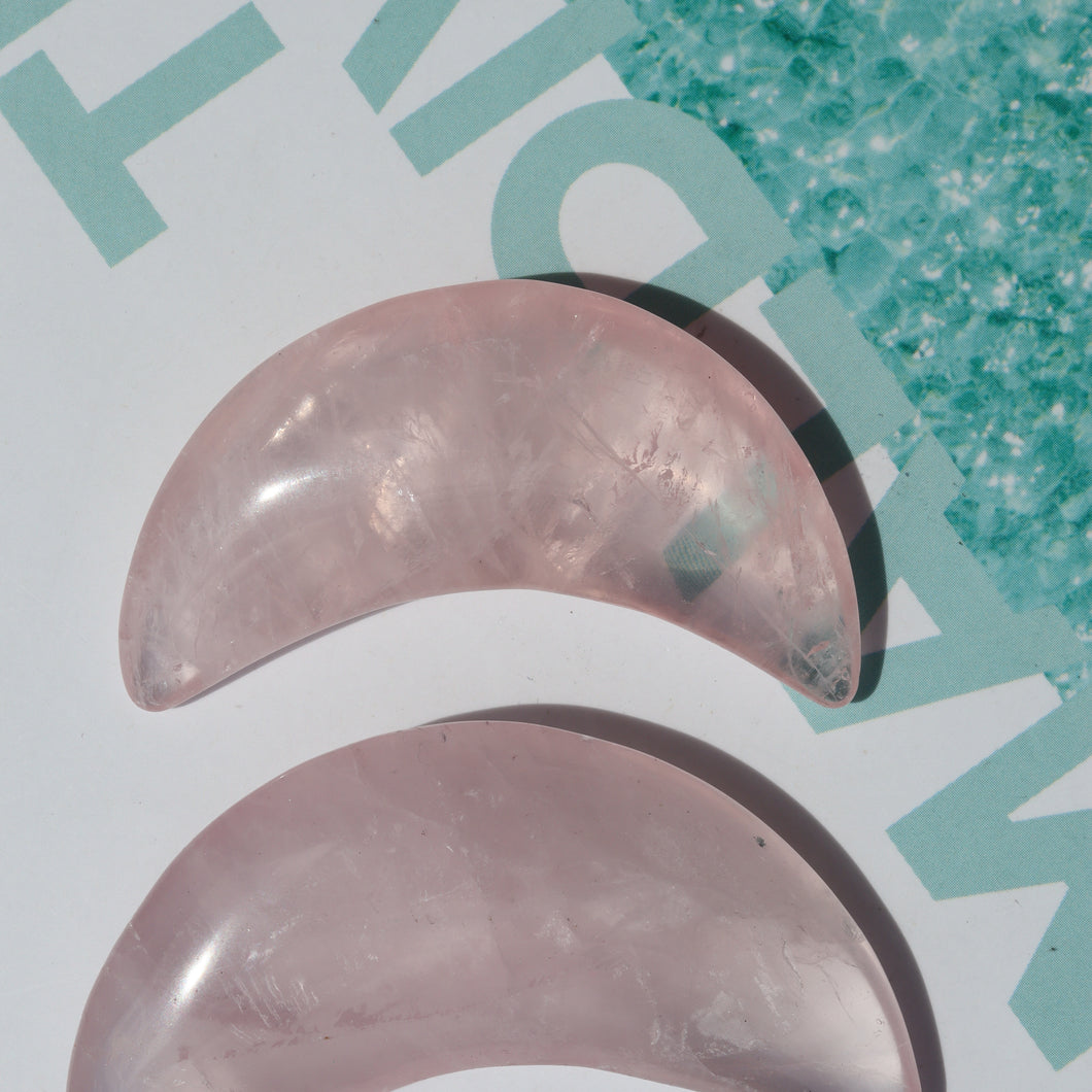 Rose Quartz Puffy Moon